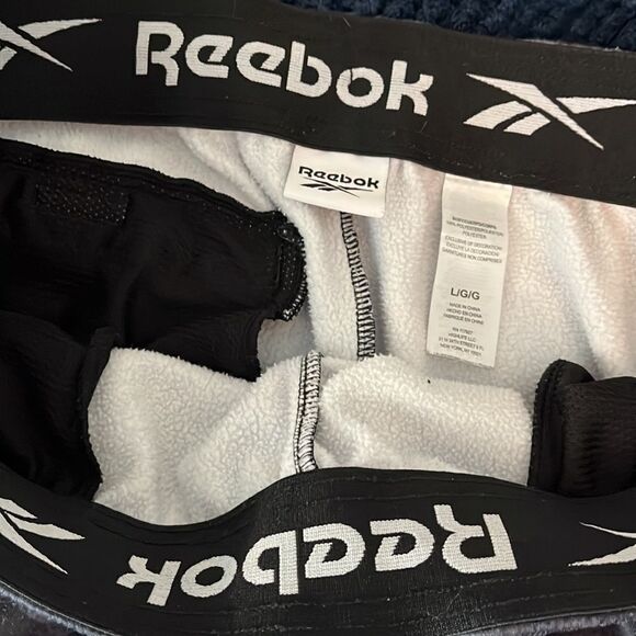 Reebok Gray Camo Camouflage track joggers sweat pant sweatpants-L reflective - Picture 5 of 5